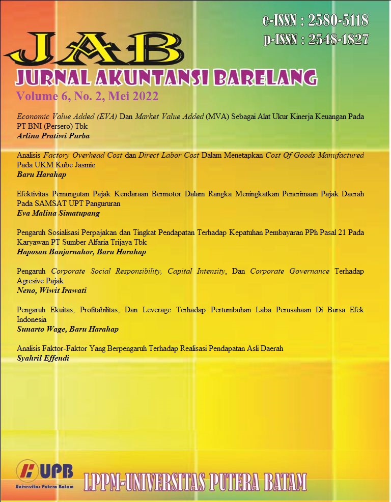 					View Vol. 6 No. 2 (2022): Jurnal Akuntansi Barelang
				