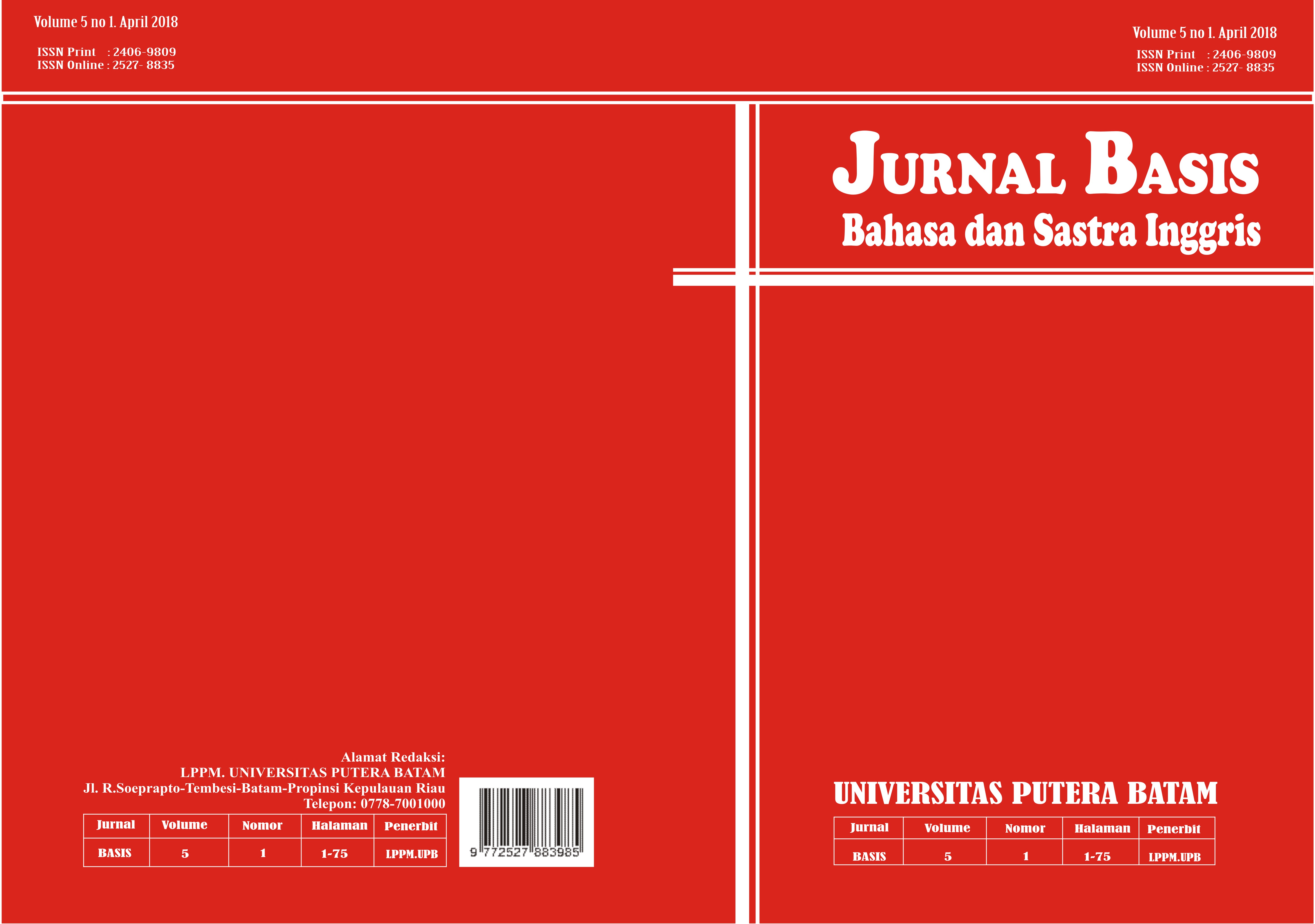 					View Vol. 5 No. 1 (2018): JURNAL BASIS UPB
				