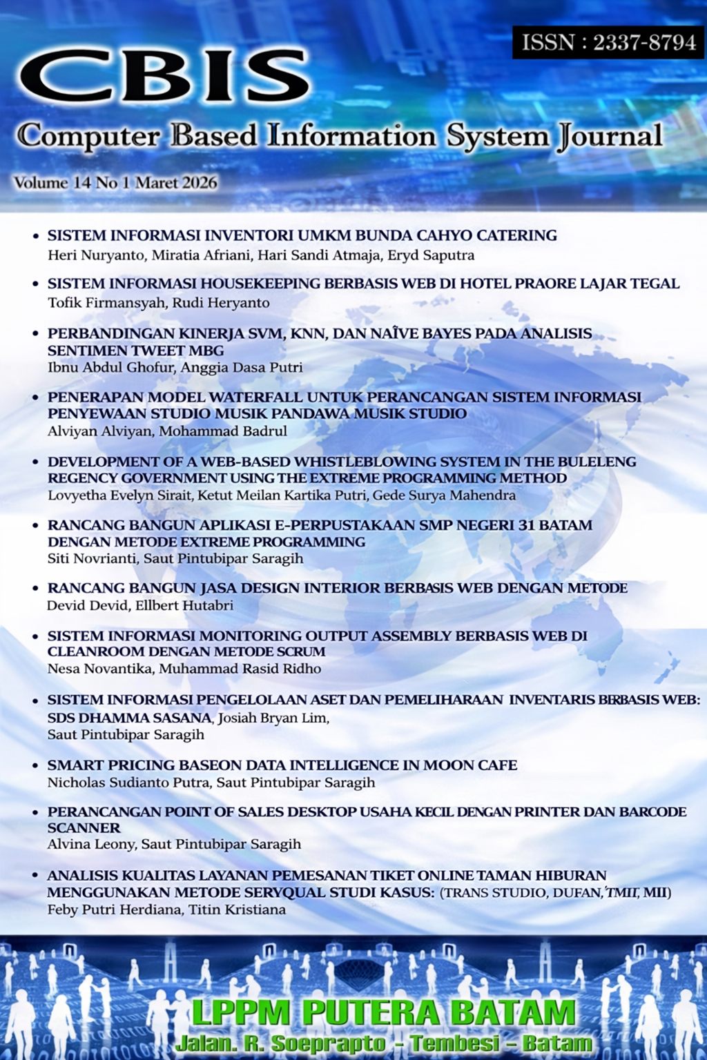 					View Vol. 14 No. 1 (2026): CBIS Journal
				