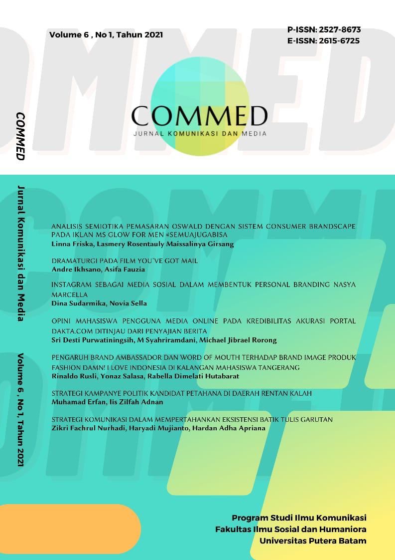 					View Vol. 6 No. 1 (2021): Commed : Jurnal Komunikasi dan Media
				